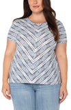 INDIGO IKAT STRIPE