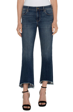 Open HANNAH CROP FLARE WITH CURVED FRAY HEM PASEO-1 in gallery view