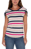 FUCHSIA NAVY MULTI STRIPE