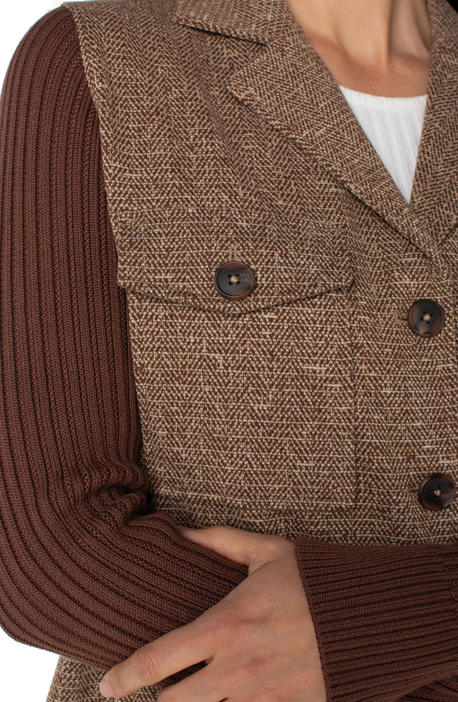 BROWN CAMEL HERRINGBONE