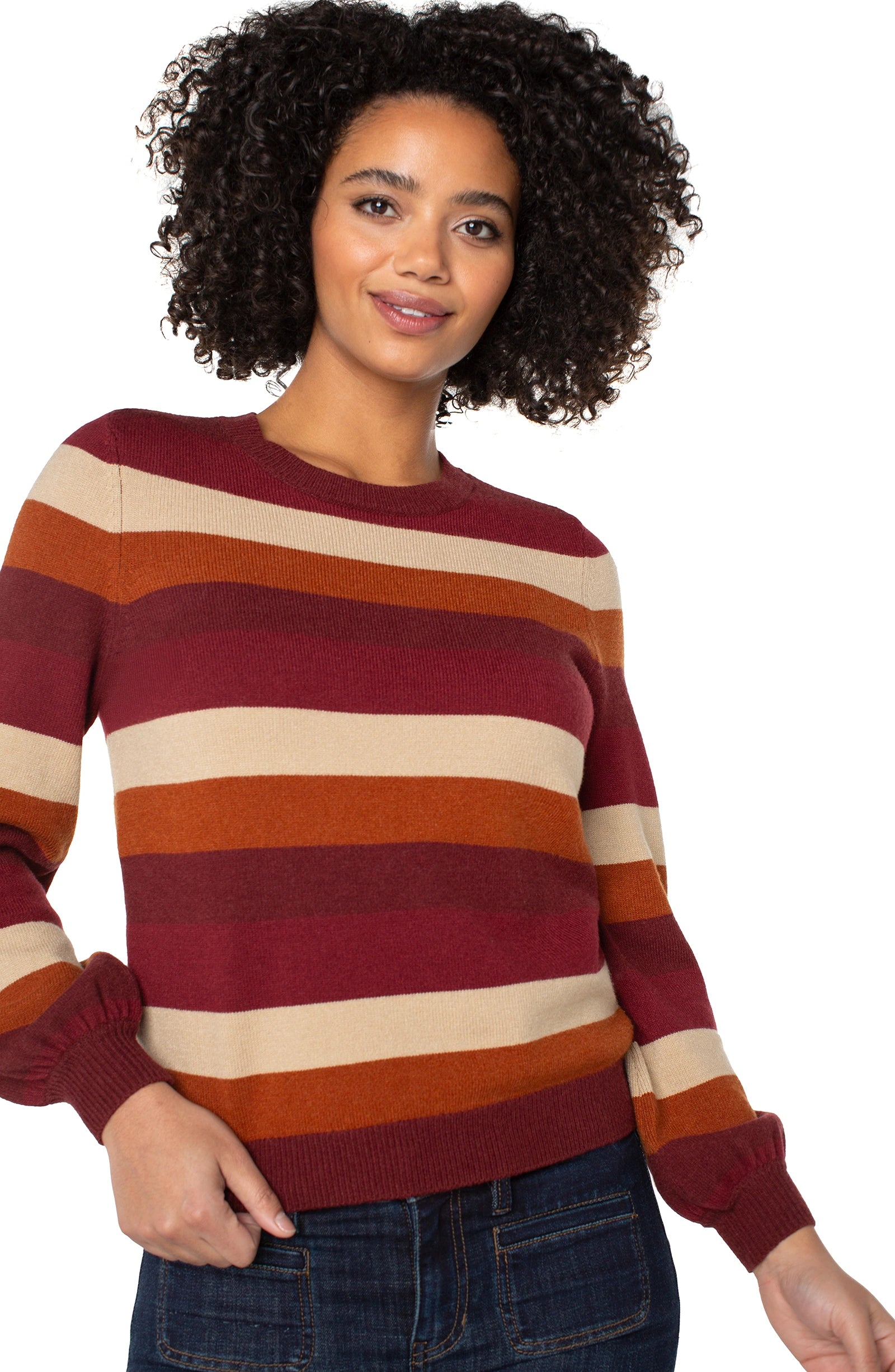 BURGUNDY MULTI STRIPE