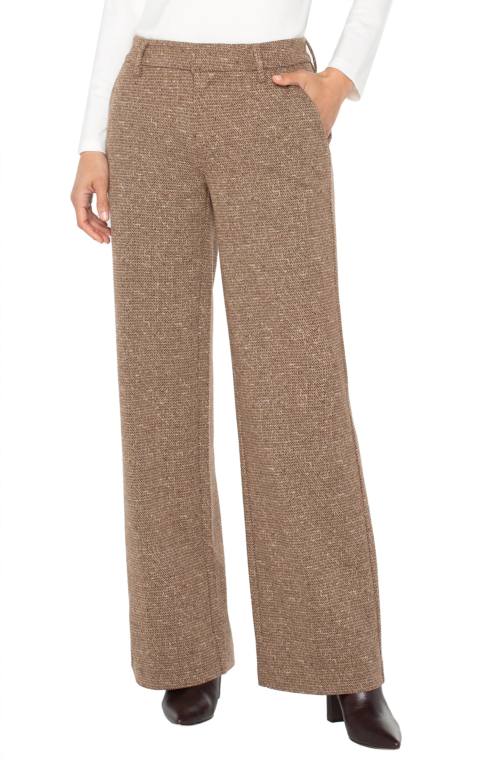 BROWN CAMEL HERRINGBONE