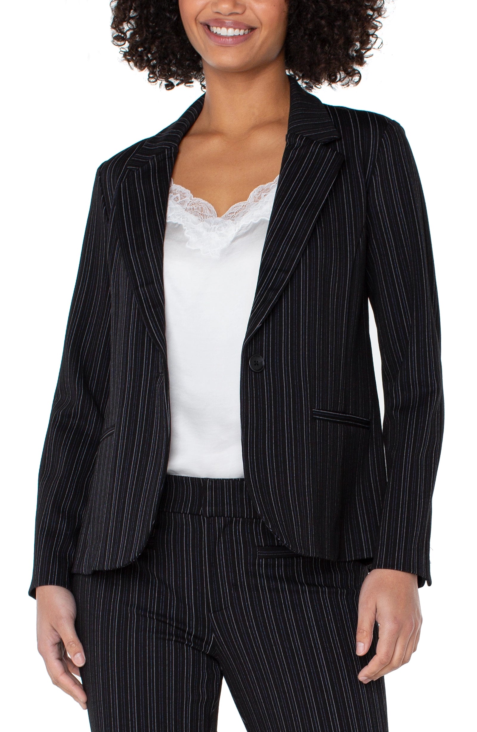 HINT OF NAVY STRIPE