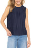 SLEEVELESS CREW NECK KNIT TOP
