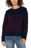 BURGUNDY NAVY STRIPE