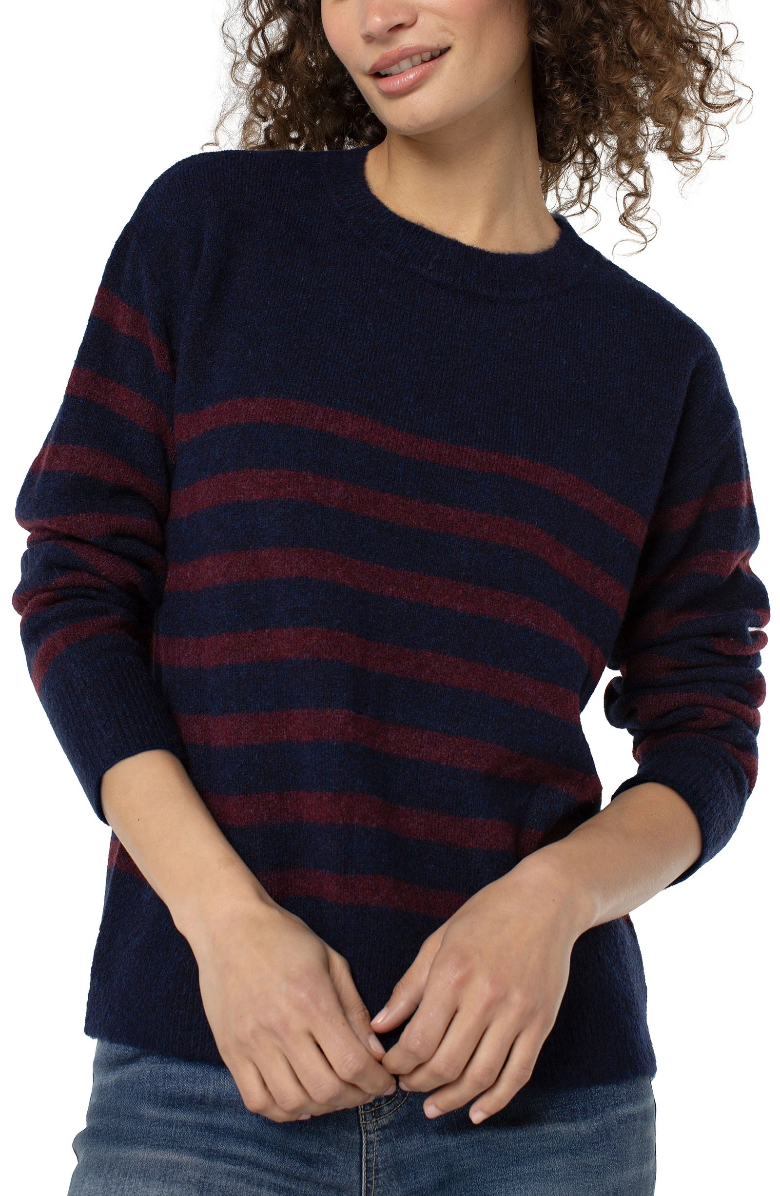 BURGUNDY NAVY STRIPE