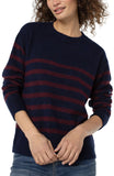 BURGUNDY NAVY STRIPE