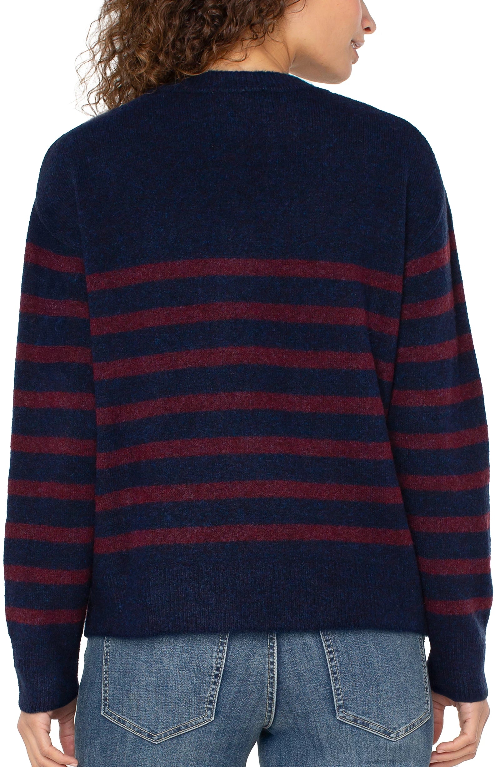 BURGUNDY NAVY STRIPE