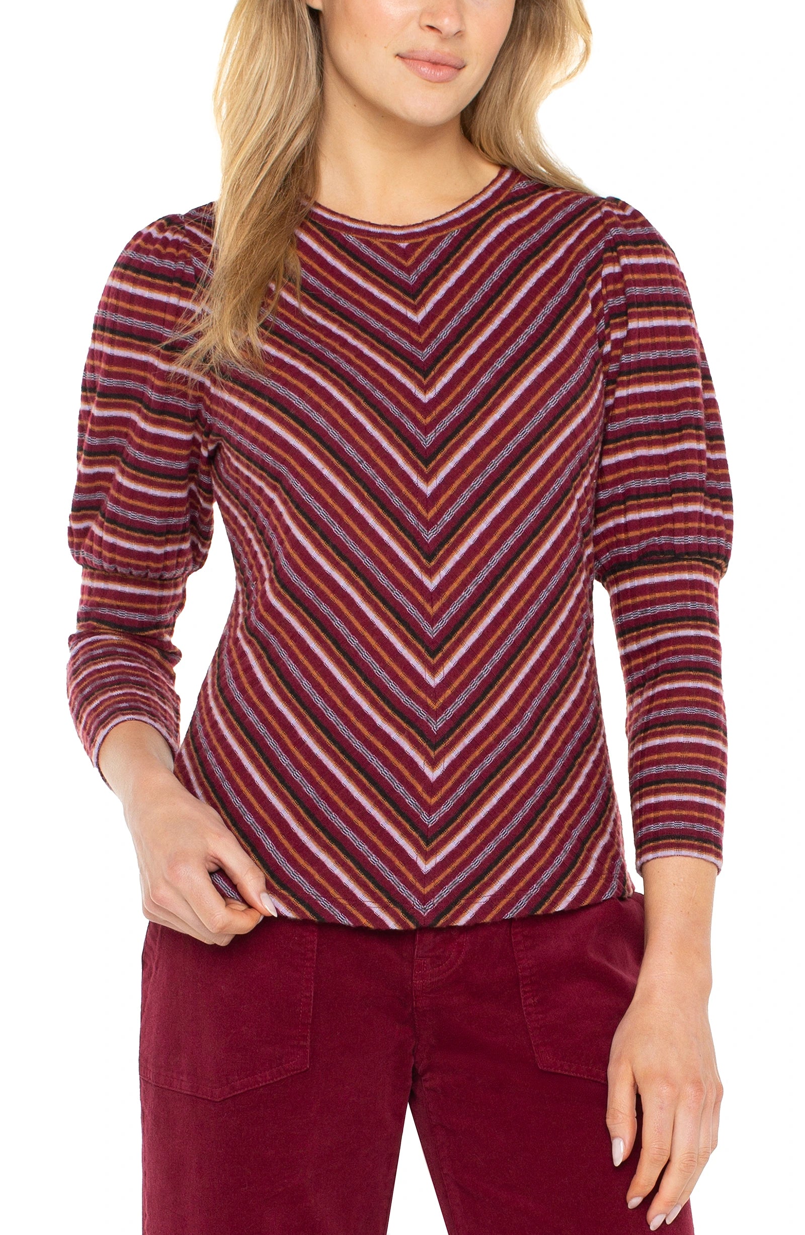 BURGUNDY MULTI STRIPE