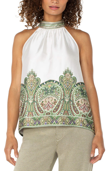 【in a row】Lena Halter Neck Layered Tee MOCK NECK HALTER TOP – LIVERPOOL LOS ANGELES
