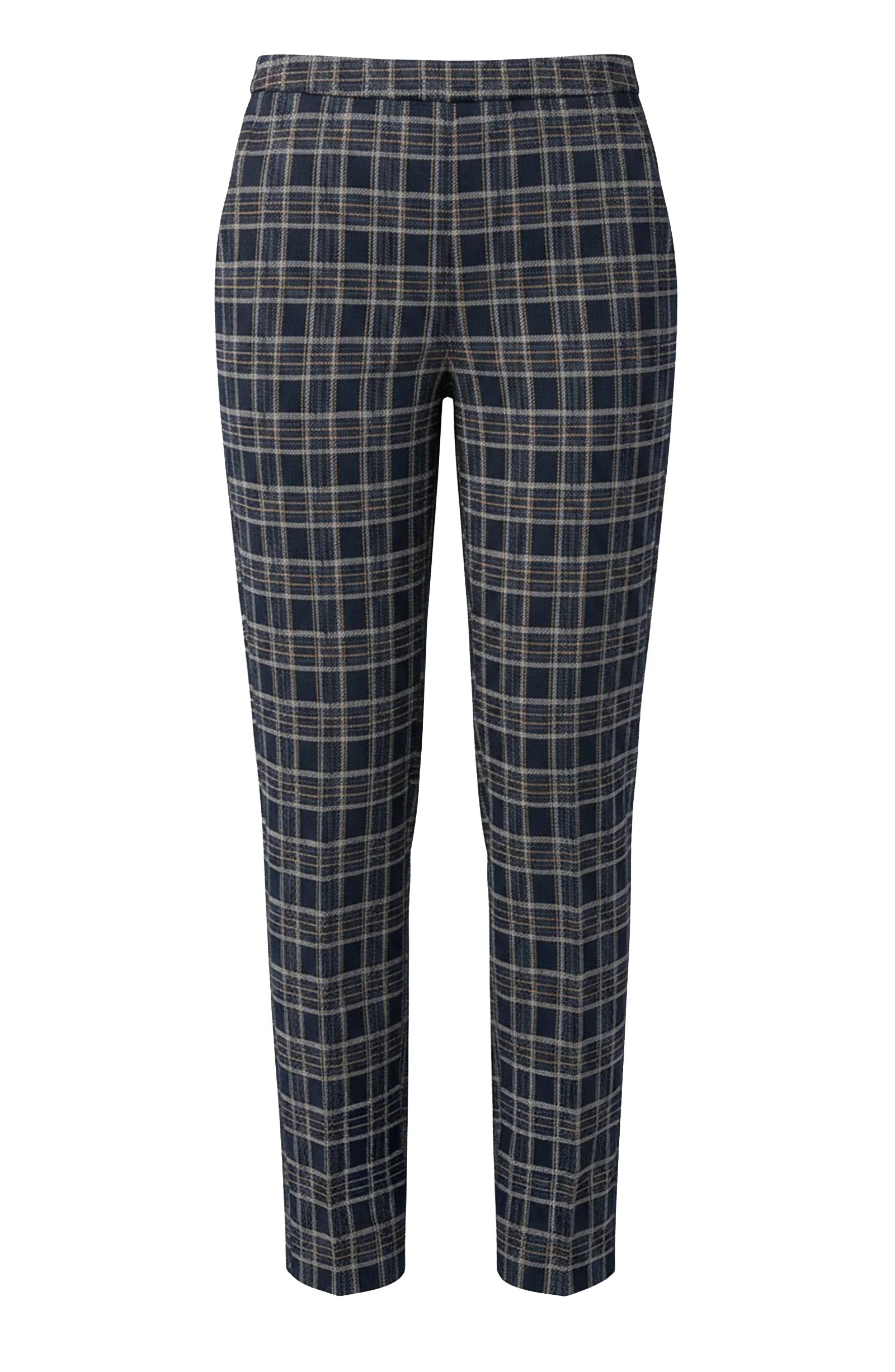 NAVY TAN PLAID