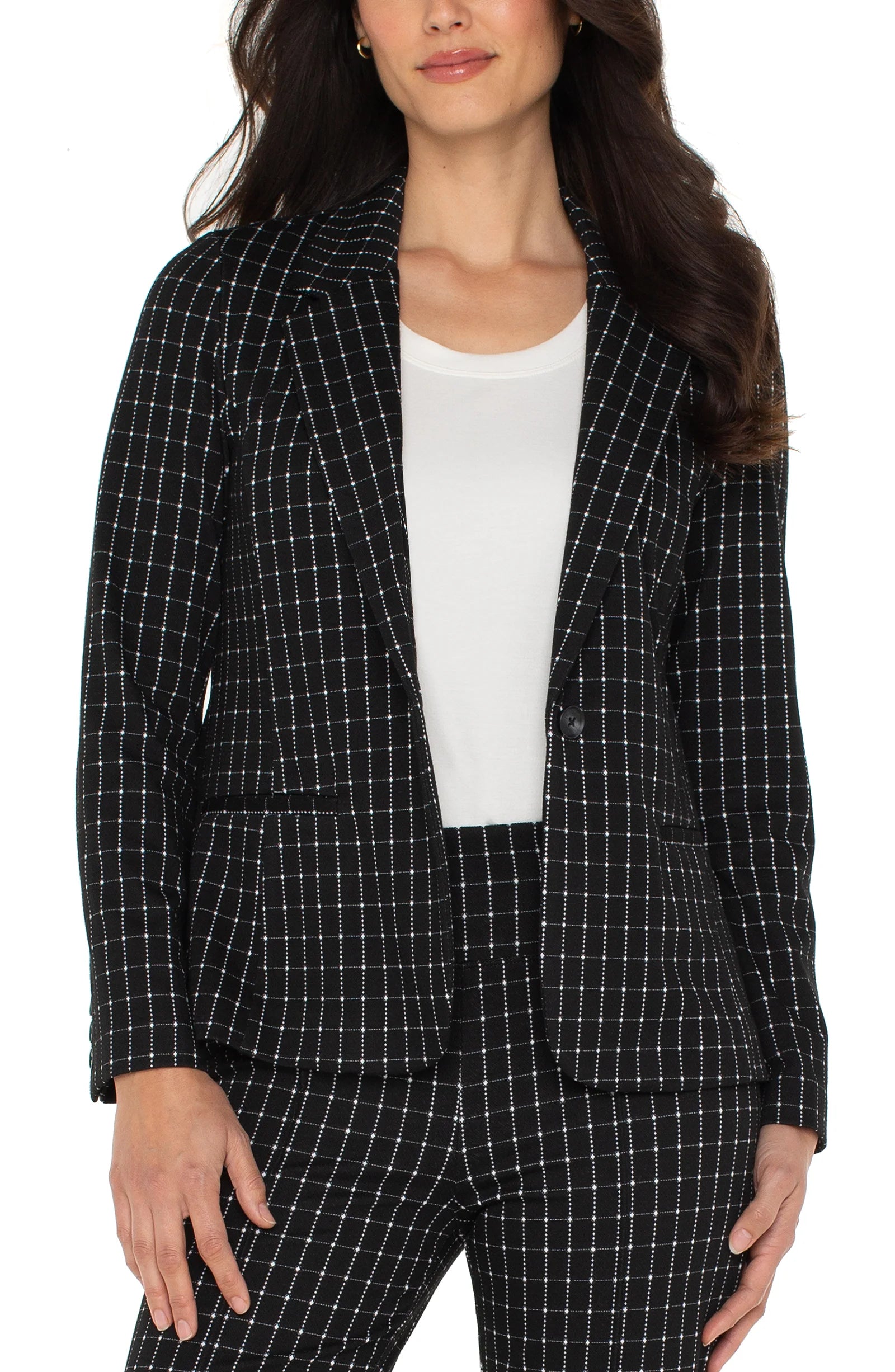 BLACK WHITE WINDOWPANE CHECK