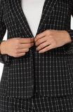 BLACK WHITE WINDOWPANE CHECK