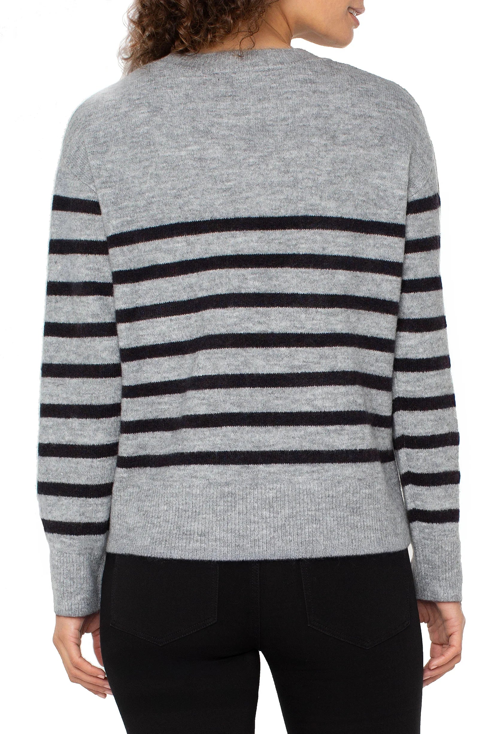 LT GREY CHARCOAL STRIPE