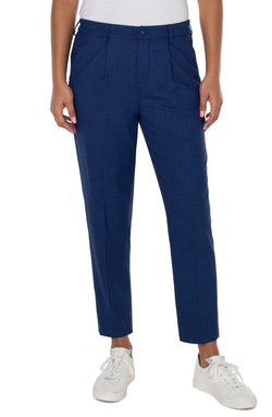 Open AVA TAPERED TROUSER MERCHANT BLUE-1 in gallery view