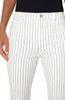 WHITE BLACK PINSTRIPE