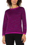 FUCHSIA SPACEDYE STRIPE