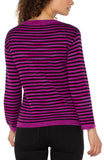 FUCHSIA SPACEDYE STRIPE