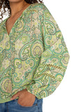 GREEN PINK PAISLEY