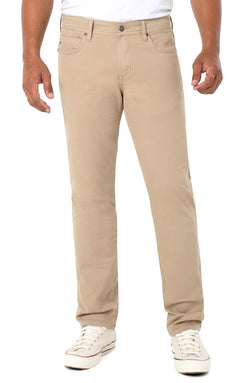 Open KINGSTON MODERN STRAIGHT PEACHED COLORED TWILL KHAKI-1 in gallery view