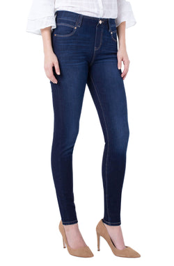 Open THE GIA GLIDER® SKINNY PULL-ON HIGH PERFORMANCE ECO DENIM PAYETTE-1 in gallery view
