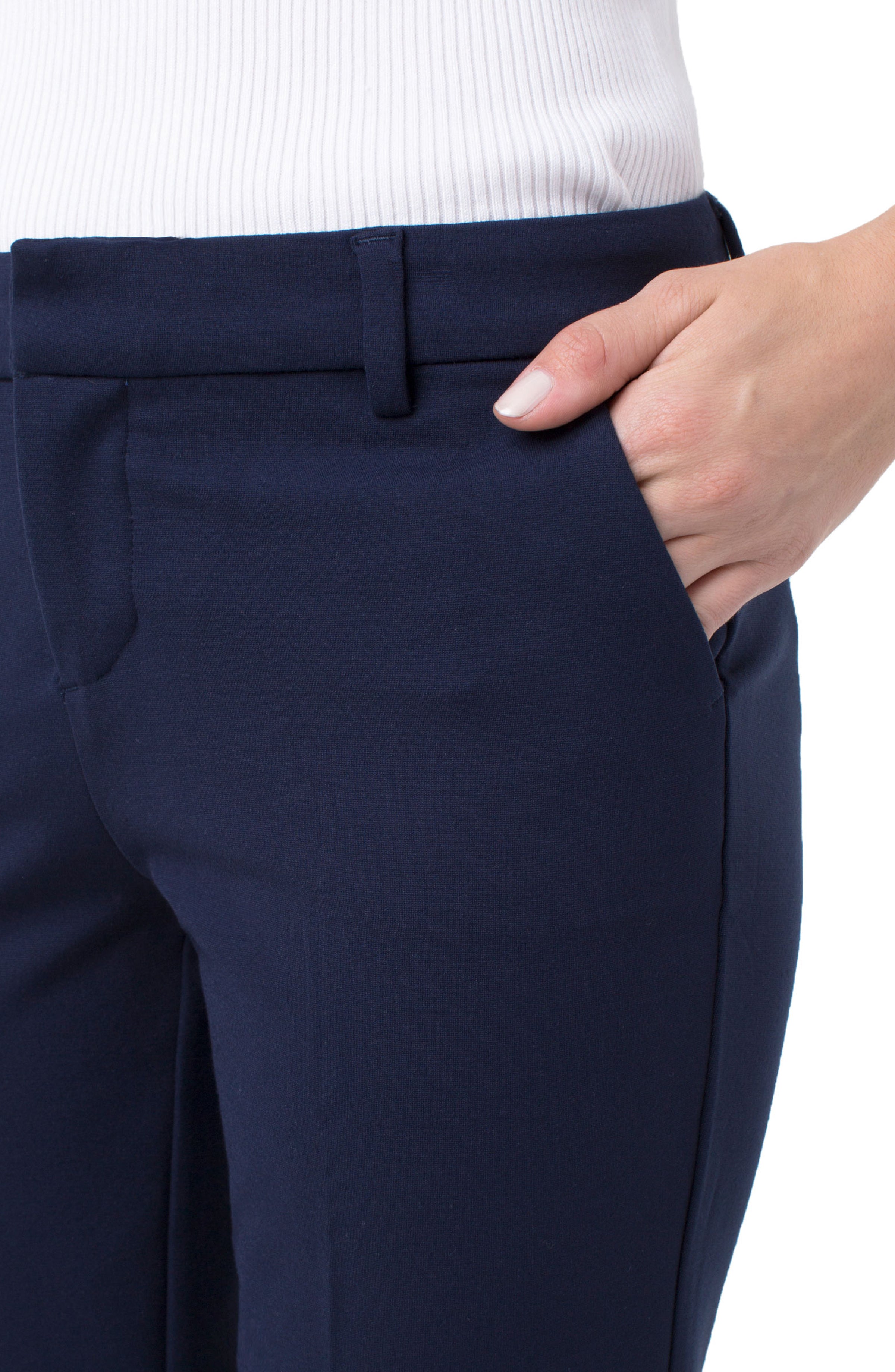 Liverpool Women's Petite Kelsey Straight Leg Trouser | Super Stretch Ponte, Business Casual Ankle Pants