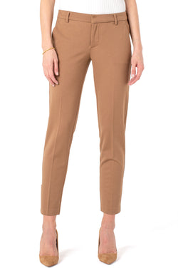 Open PETITE KELSEY TROUSER SUPER STRETCH PONTE MAPLE-1 in gallery view