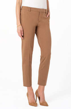 Open KELSEY KNIT TROUSER SUPER STRETCH PONTE MAPLE-1 in gallery view