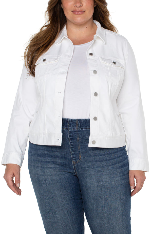 Agnes Orinda Women's Plus Size Jean Button Outfits Fashion Cropped Denim  Jackets - Walmart.com