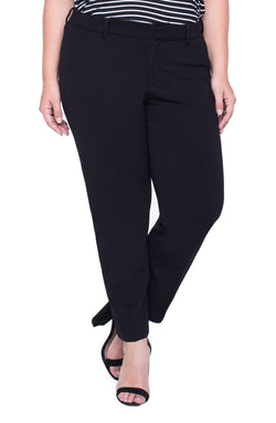 Open KELSEY TROUSER SUPER STRETCH PONTE BLACK-1 in gallery view