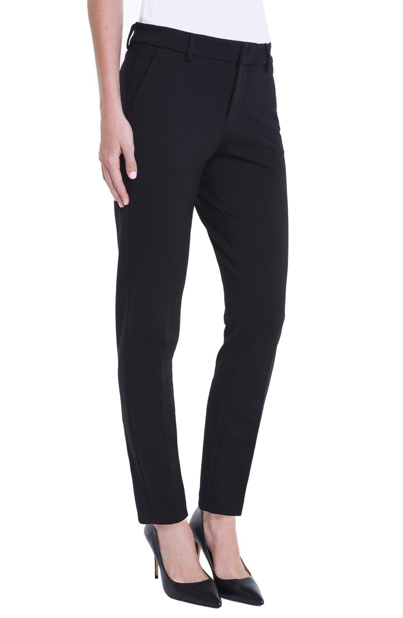 Ponte Knit Skinny Trouser with Front Button & Zipper Closure (Black) – Lola  Monroe Boutique