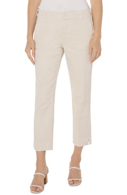 Open KELSEY TROUSER WITH SIDE SLIT ROMAN STONE-1 in gallery view