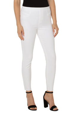 Open CHLOE CROP SKINNY WITH CAT EYE POCKETS BRIGHT WHITE-1 in gallery view