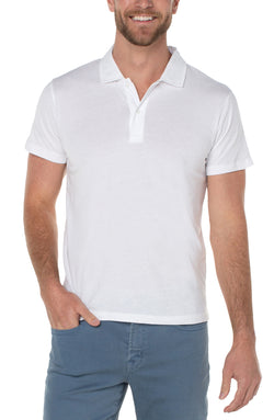 Open GARMENT DYED POLO WHITE-1 in gallery view